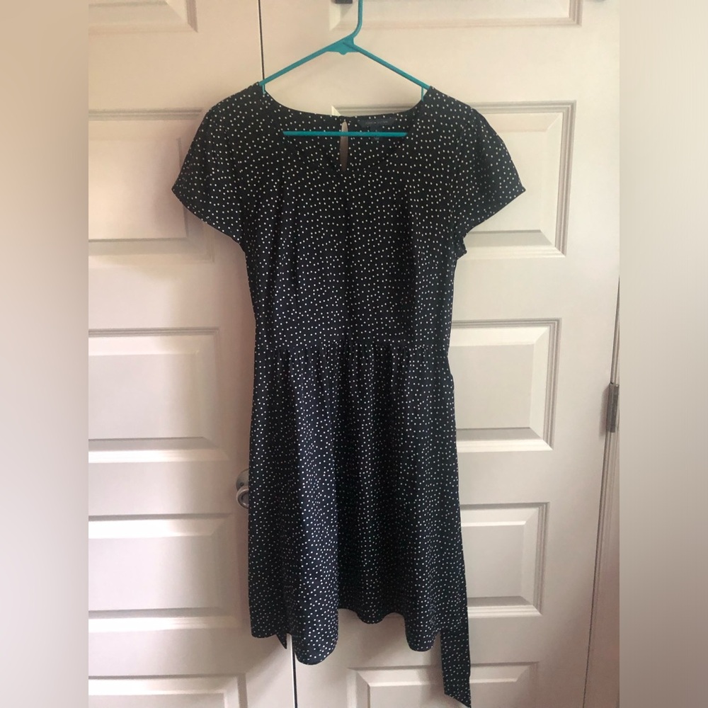 Tommy Hilfiger Vintage Navy and white dots A Line dress medium